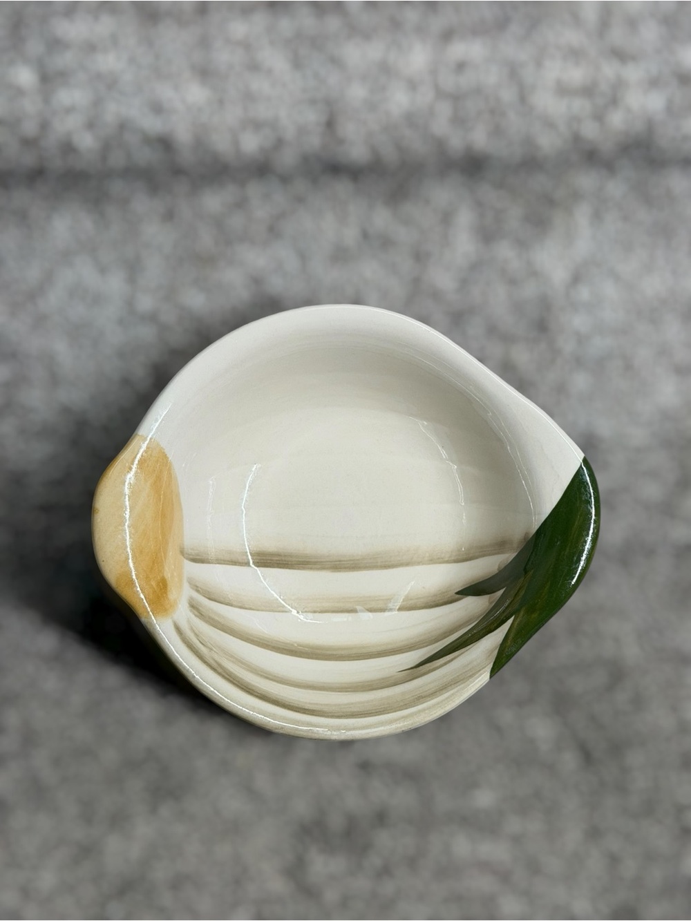 Pier 1 Onion Bowl Ceramic Farmhouse Condiment Dip Bowl Food Shaped Kitchen Decor